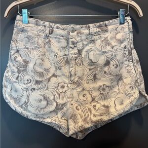 Floral scalloped Maeve Women Shorts